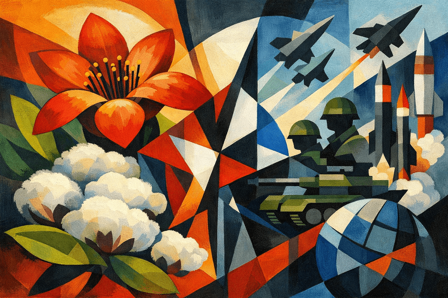 Abstract artwork for Kapok and Cold War Legion